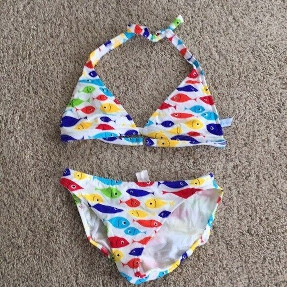 Vintage Bikini Womens Size Medium Mulitcolor Fish Juniors In Mocean